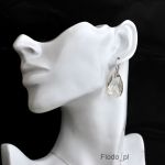 KOLCZYKI DUŻY MIGDAŁ 28MM SILVER SHADE - 4