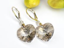 KOLCZYKI SERCE SILVER SHADE DUŻE 18MM