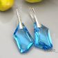 KOLCZYKI DE ART AQUAMARINE DUŻE 24MM
