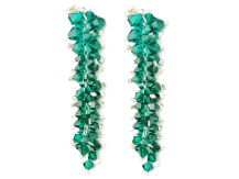 WINOGRONA grono emerald zieleń kryształki Swarovski