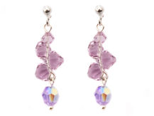 KOLCZYKI SZTYFTY BICONE VIOLET