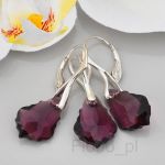KOLCZYKI + WISIOREK W KOLORZE AMETHYST STYL BAROKOWY - 2
