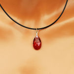 Wisiorek migdał Red Magma 22 mm kryształ - 5