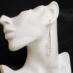 WYJĄTKOWO DŁUGIE KOLCZYKI Z KORALIKIEM CRYSTAL AB - 3