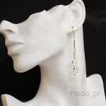 WYJĄTKOWE DŁUGIE KOLCZYKI Z KORALIKIEM CRYSTAL - 2