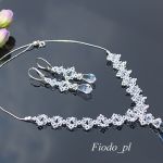 KOLIA ŚLUBNA KROPLA CRYSTAL jak koronka - 2