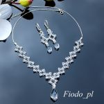 KOLIA ŚLUBNA KROPLA CRYSTAL jak koronka - 3