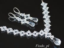 KOLIA ŚLUBNA KROPLA CRYSTAL jak koronka