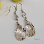 DŁUGIE KOLCZYKI MIGDAŁ SILVER SHADE 28 MM - 4