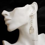 DŁUGIE KOLCZYKI MIGDAŁ SILVER SHADE 28 MM - 2