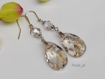 DŁUGIE KOLCZYKI MIGDAŁ SILVER SHADE 28 MM