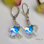 KOLCZYKI DUŻE KWIATKI 18 MM CRYSTAL AB - 4