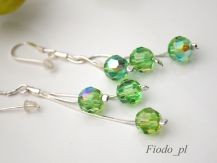 KOLCZYKI Z KORALIKIEM PERIDOT