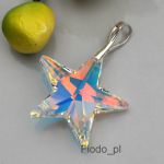 DUŻY WISIOREK GWIAZDA 28 MM CRYSTAL AB - 2