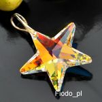 DUŻY WISIOREK GWIAZDA 28 MM CRYSTAL AB - 5