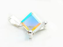 KOSTKA W SREBRZE 8 MM CRYSTAL AB