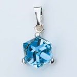 KOSTKA W SREBRZE 8MM AQUAMARINE - 3