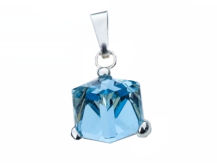 KOSTKA W SREBRZE 8MM AQUAMARINE