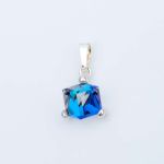 KOSTKA W SREBRZE 8 MM BERMUDA BLUE - 3