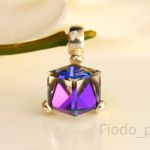 KOSTKA W SREBRZE 8 MM HELIOTROPE - 5