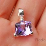 KOSTKA W SREBRZE 8 MM VIOLET - 4