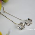 KOLCZYKI KOSTKA SILVER SHADE 8mm - 2