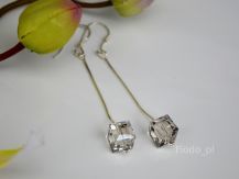 KOLCZYKI KOSTKA SILVER SHADE 8mm
