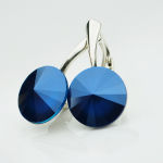 Kolczyki rivoli royal blue przepiękny granat - 4