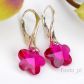 KOLCZYKI KWIATKI 12 MM FUCHSIA