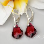 BAROK RUBINOWA ELEGANCJA KOLCZYKI SWAROVSKI - 2