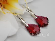 BAROK RUBINOWA ELEGANCJA KOLCZYKI SWAROVSKI