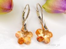 KOLCZYKI KWIATKI GOLDEN SHADOW 12 MM