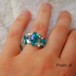 PIERŚCIONEK KORALIK BLUE ZIRCON AB - 2