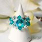 PIERŚCIONEK KORALIK BLUE ZIRCON AB
