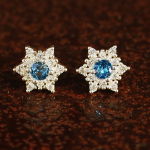 ŚNIEŻYNKA Z BŁĘKITNĄ CYRKONIĄ SWAROVSKI - 3