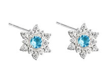ŚNIEŻYNKA Z BŁĘKITNĄ CYRKONIĄ SWAROVSKI