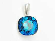 Wisiorek square kryształ Swarovski bermuda Blue
