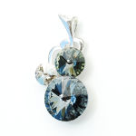 Wisiorek Rivoli w szarości i kolorach stali Swarovski kryształ - 2