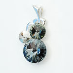 Wisiorek Rivoli w szarości i kolorach stali Swarovski kryształ - 3