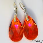 KOLCZYKI MIGDAŁY ASTRAL PINK 22 MM - 2