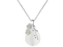 CHOKER Z OPALEM I KWIATKAMI SREBRO 925