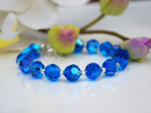 BRANSOLETKA KORALIKI CAPRI BLUE i indicolite SWAROVSKI