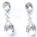 DŁUGI MIGDAŁ W SREBRZE ŁEZKA CRYSTAL - 3