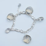Bransoletka migdałki twist silver krystaliczna crystal Swarovski - 2