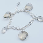 Bransoletka migdałki twist silver krystaliczna crystal Swarovski - 3