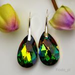 KOLCZYKI MIGDAŁ VITRAIL MEDIUM 22MM SWAROVSKI CRYSTALS - 2