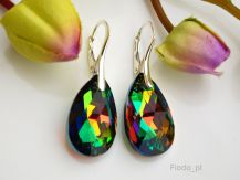 KOLCZYKI MIGDAŁ VITRAIL MEDIUM 22MM SWAROVSKI CRYSTALS