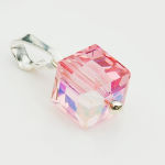 Delikatny wisiorek light rose 8 mm orginalny kryształ - 2