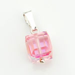 Delikatny wisiorek light rose 8 mm orginalny kryształ - 4
