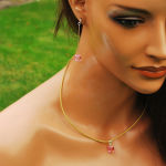 Delikatny wisiorek light rose 8 mm orginalny kryształ - 6